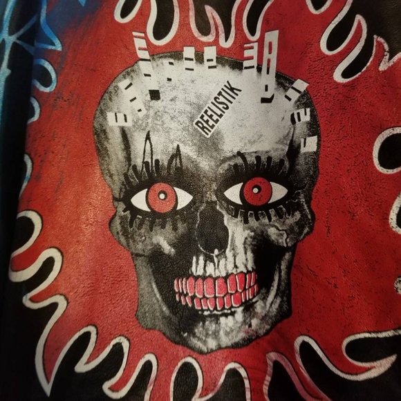 Real Sweet Reelistik mens flame skull  jacket - Picture 8 of 8